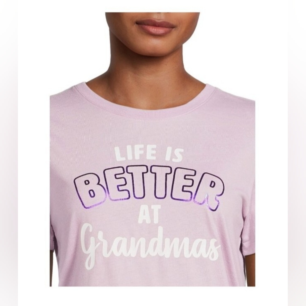 💓3/$15 Purple Women's Life Is Better At Grandma's Shirt Size 3X